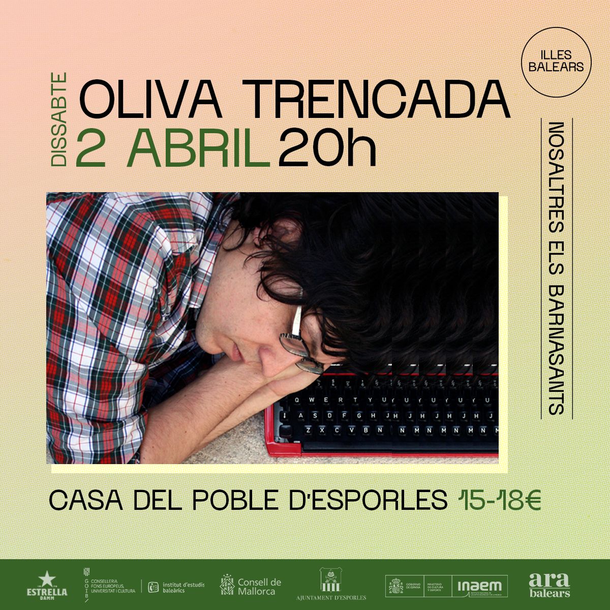 Cartell del concert d'Oliva Trencada