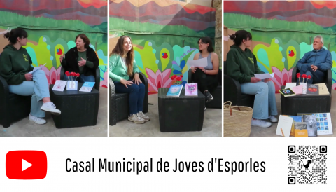 Entrevista a autors locals al pati del Casal d'Esporles