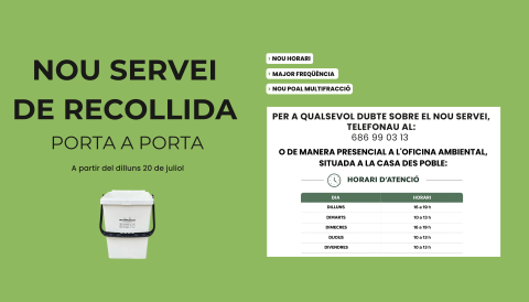 NOU SERVEI DE RECOLLIDA PORTA A PORTA